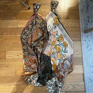 Anthropologie Handkerchief Patterned Midi Dress